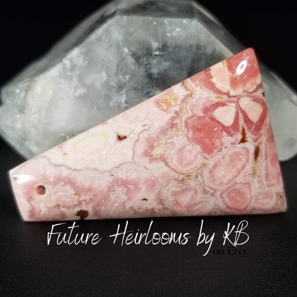 Large Rhodochrosite Drilled gemstone * 47.62 x 31.02 x 6.17mm * RDC2D3 - Picture 1 of 14